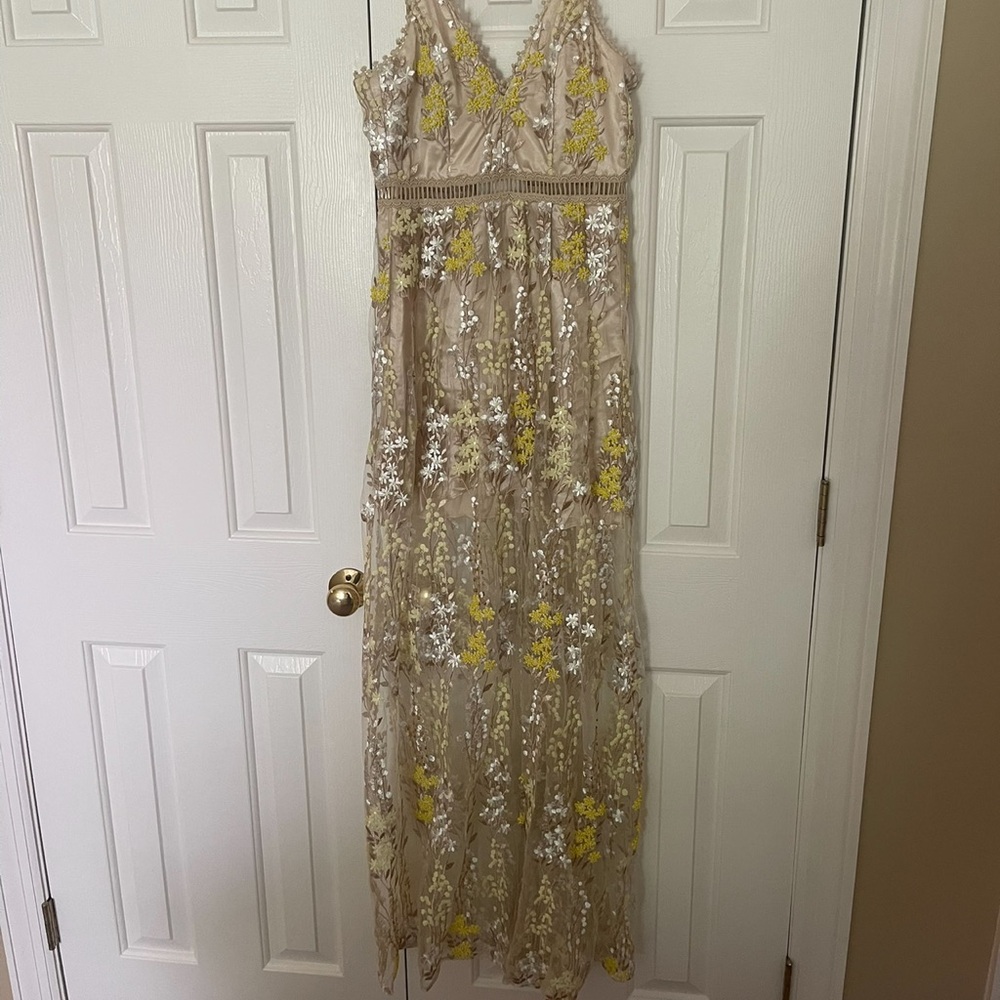 Elegant Floral Embroidered Dress